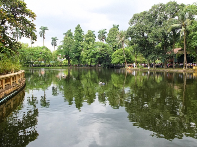 Pond outside the house of Ho Chi Minh